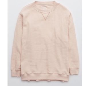 NWOT Aerie The Sweat Waffle Crew Neck Sweatshirt